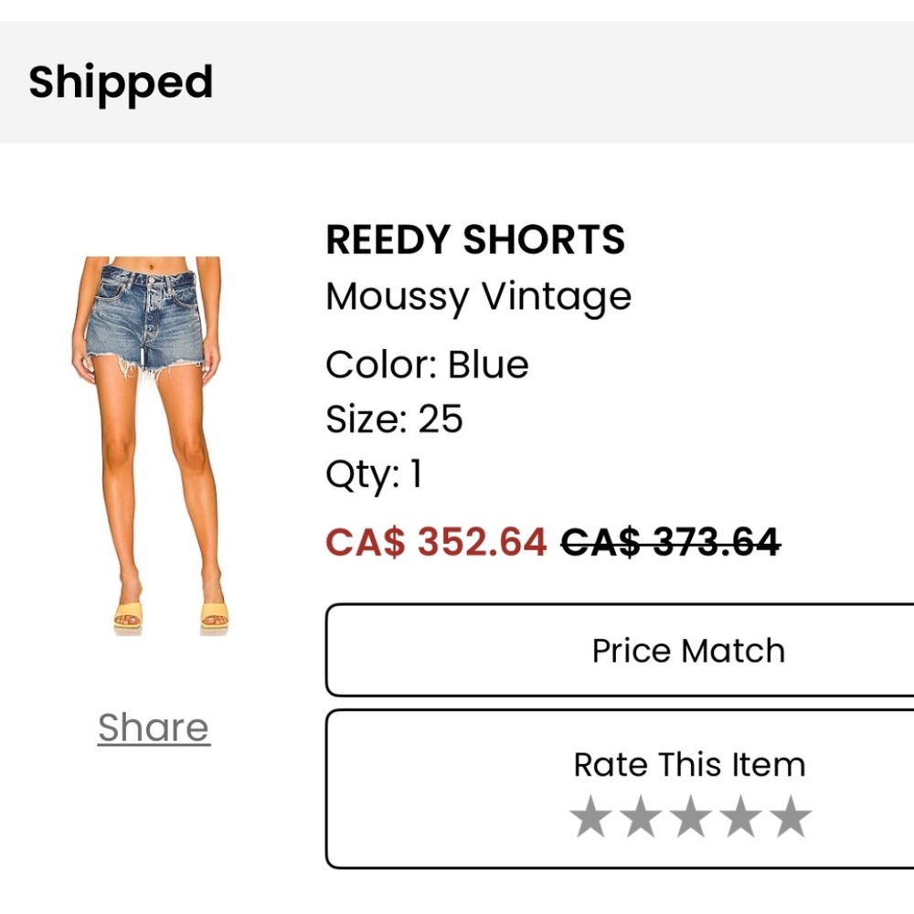 Moussy vintage reedy denim shorts